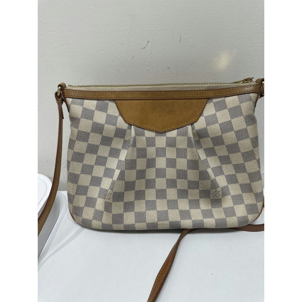 Louis Vuitton Damier Azur Canvas Shoulder Bag - Fair Condition